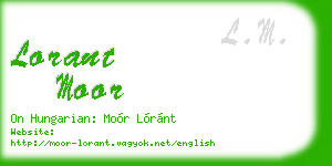 lorant moor business card